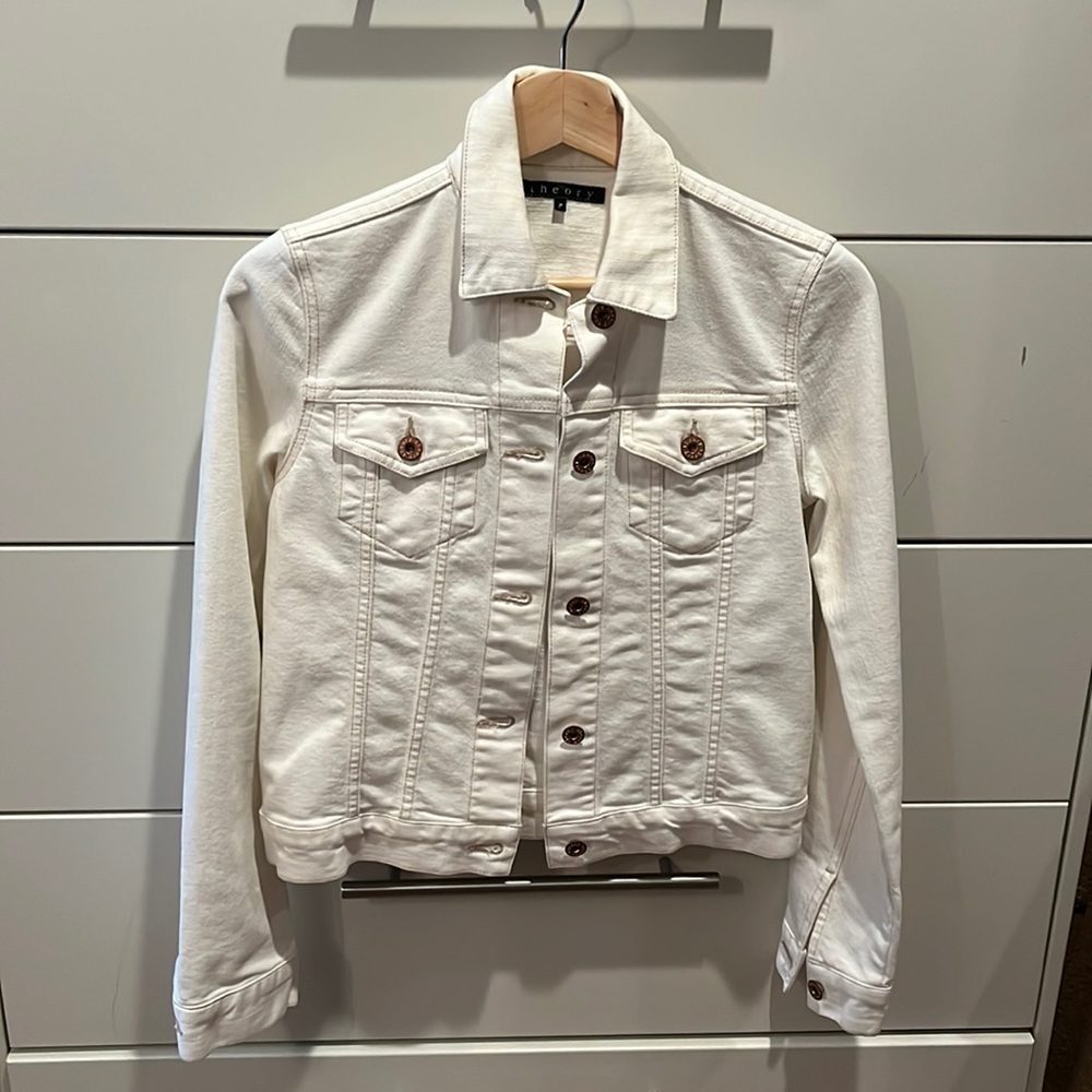 Theory - White Jean Jacket